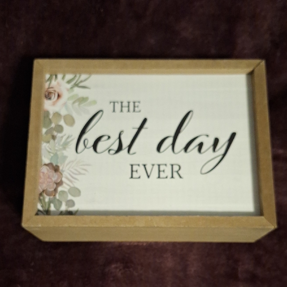 Floral 'The Best Day Ever' Decorative Box